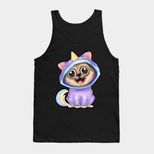 Pug in a unicorn suit Tank Top